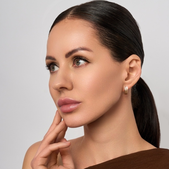 Серьги из золота с фианитами