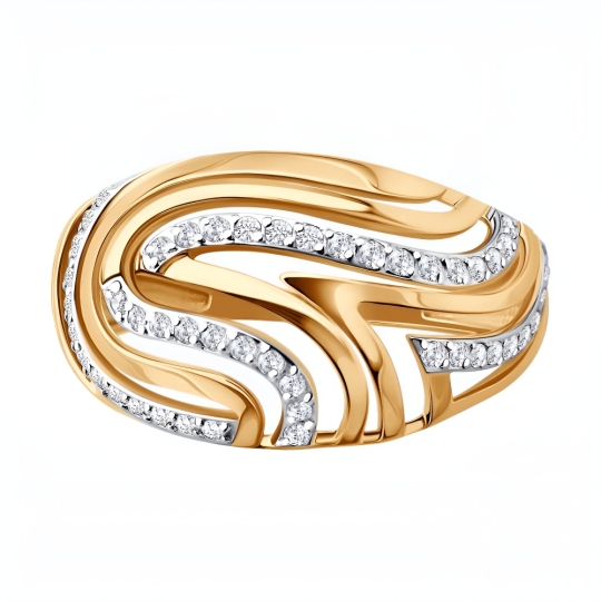 Серьги из золота с фианитами