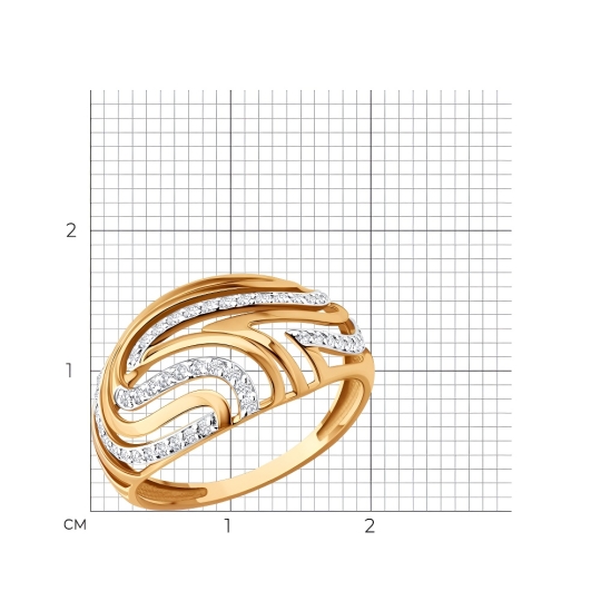 Серьги из золота с фианитами