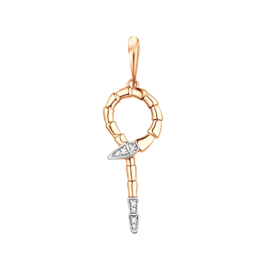 Подвеска из золота с фианитами