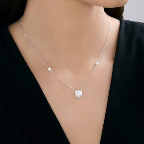 Колье из серебра с фианитами