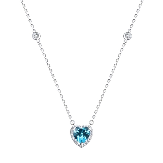 Колье из серебра с фианитами