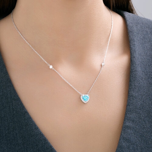 Колье из серебра с фианитами