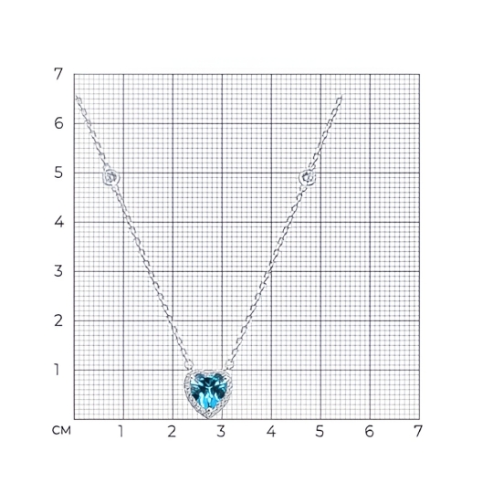 Колье из серебра с фианитами