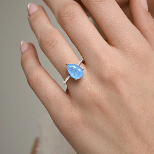 Кольцо из серебра с позолотой