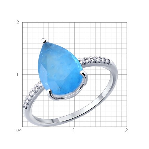 Кольцо из серебра с позолотой