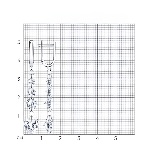 Серьги из серебра с гранатами 