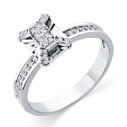 Кольцо из золота с фианитами