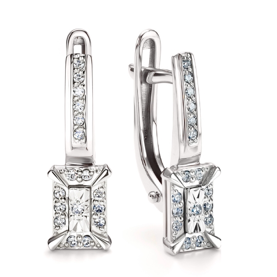 Кольцо из белого золота с бриллиантами