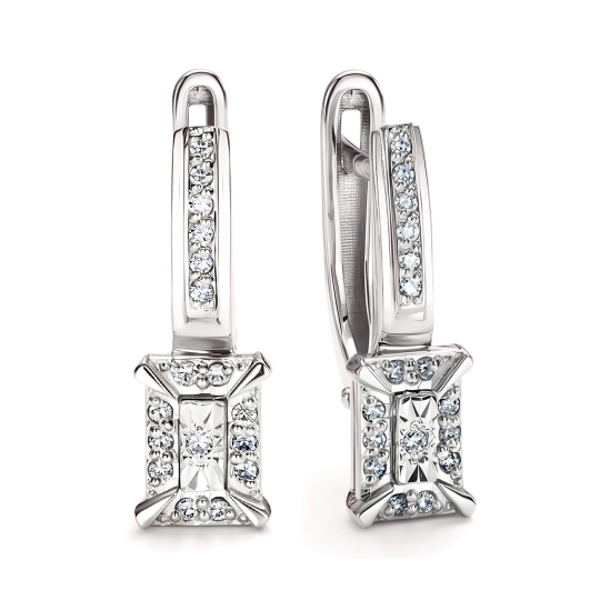 Кольцо из белого золота с бриллиантами