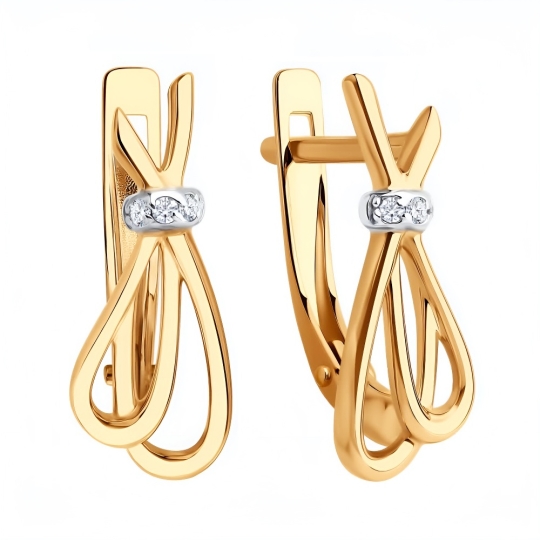 Кольцо из золота с фианитами