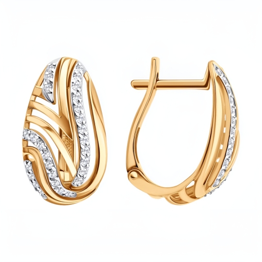 Серьги из золота с бриллиантами