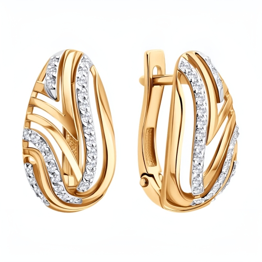 Серьги из золота с бриллиантами