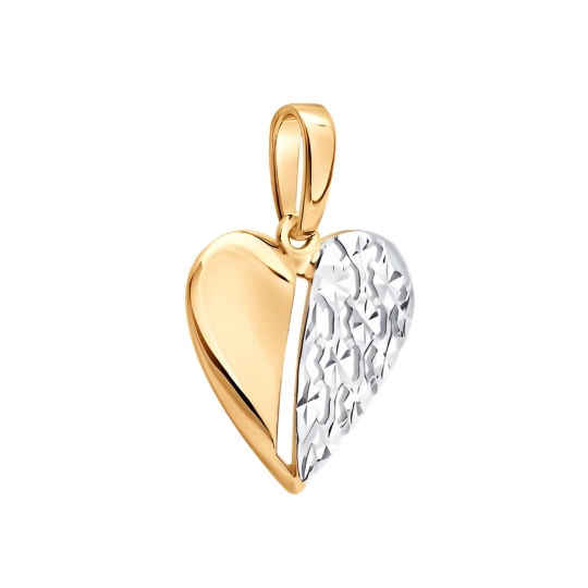 Подвеска из золота с алмазной гранью и бриллиантами