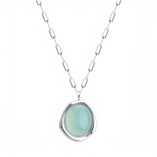 Колье из серебра с эмалью и фианитами