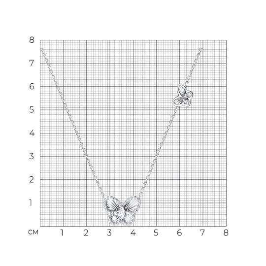 Колье из серебра с фианитом