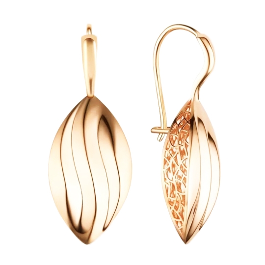 Серьги из золота с фианитами