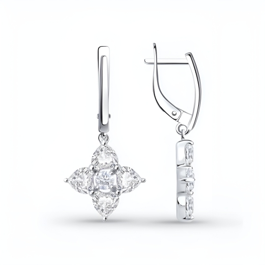 Колье из серебра с фианитами