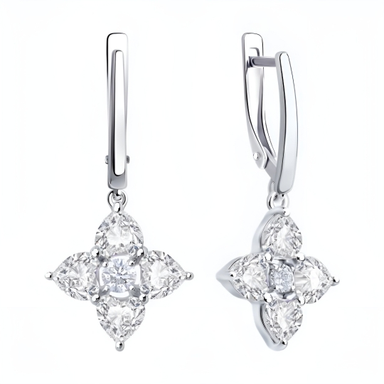 Колье из серебра с фианитами