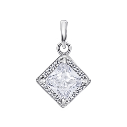 Подвеска из серебра с ювелирным кристаллом