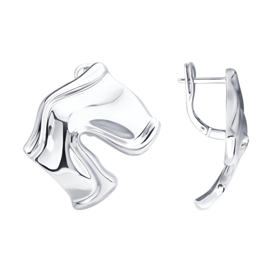 Серьги из серебра, покрытие Вермель золото 999 пробы