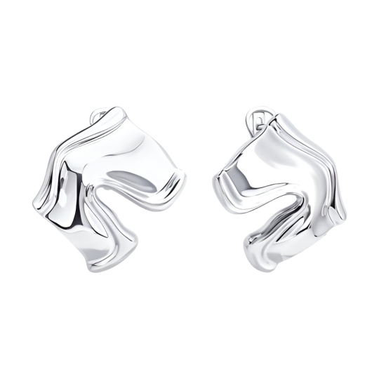 Серьги из серебра, покрытие Вермель золото 999 пробы