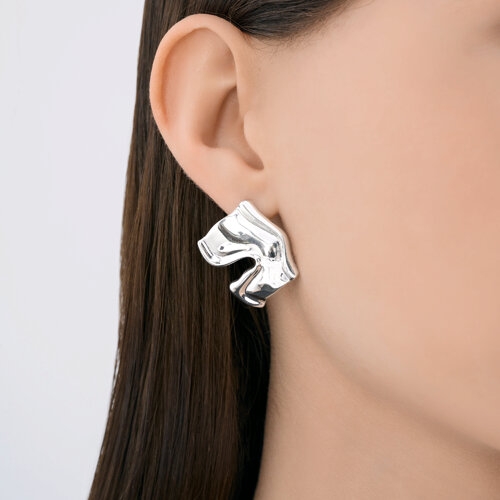 Серьги из серебра, покрытие Вермель золото 999 пробы