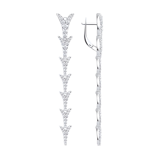 Кольцо из серебра с фианитами