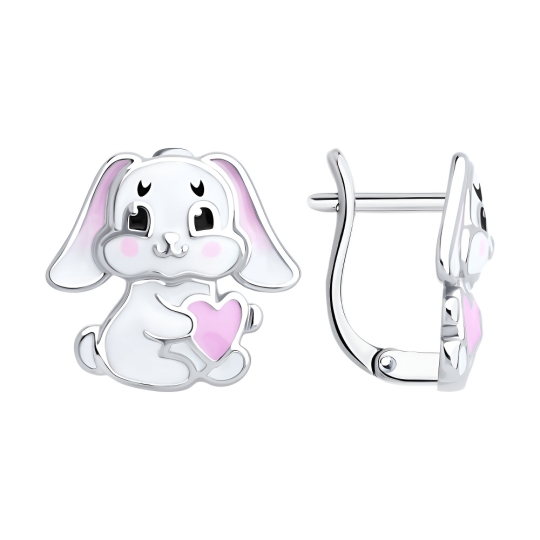 Серьги из серебра с позолотой