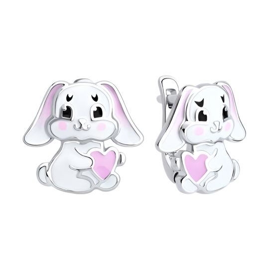 Серьги из серебра с позолотой