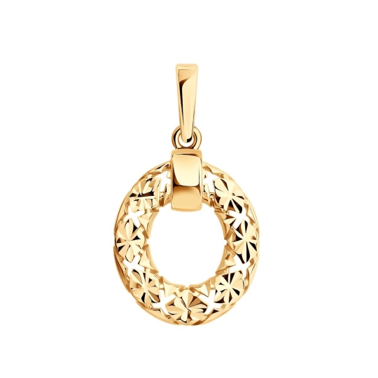 Подвеска из золота с черными фианитами