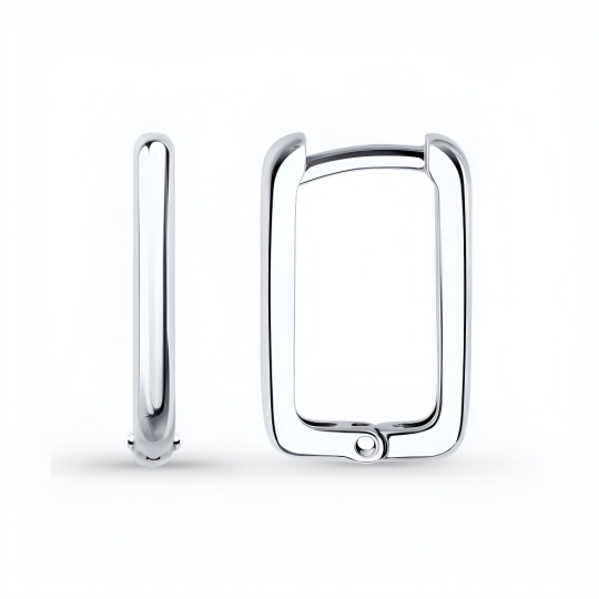 Серьги из серебра, покрытие Вермель золото 999 пробы