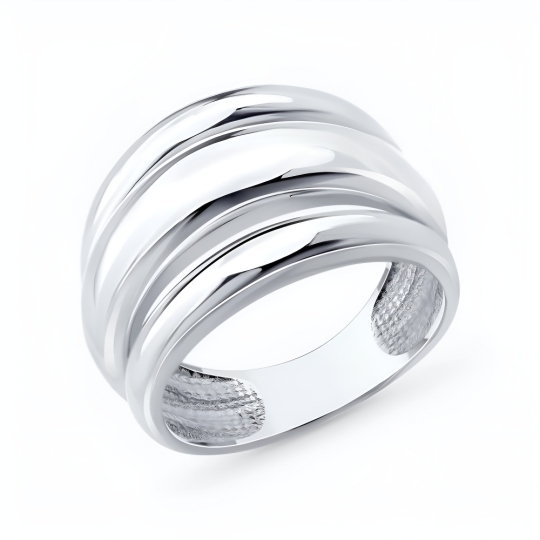 Кольцо из серебра с фианитами