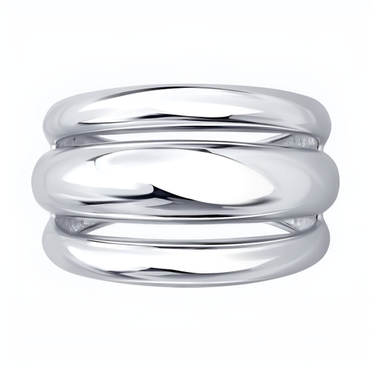 Кольцо из серебра с фианитами