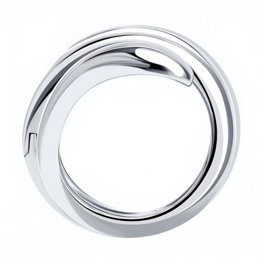 Кольцо из серебра с ювелирными кристаллами и фианитами