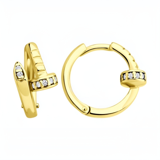 Серьги из серебра с фианитами