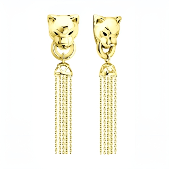 Серьги из серебра с ювелирными кристаллами