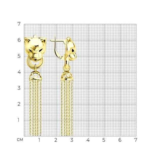 Серьги из серебра с ювелирными кристаллами