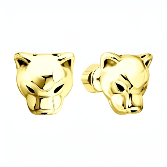 Серьги из серебра с рубиновыми корундами, фианитами и эмалью