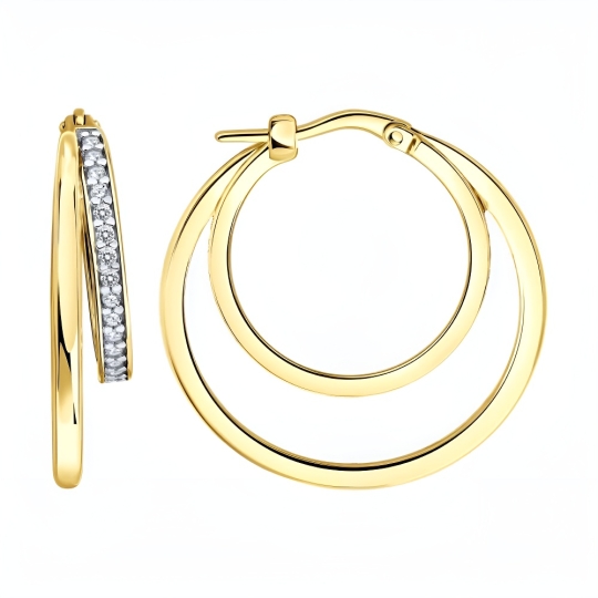 Серьги из серебра с топазами Swiss