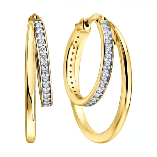 Серьги из серебра с топазами Swiss