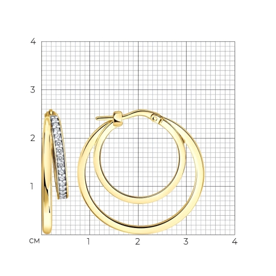 Серьги из серебра с топазами Swiss