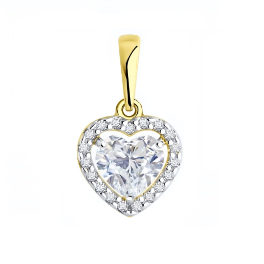 Подвеска из серебра с фианитами "Знак зодиака Водолей"