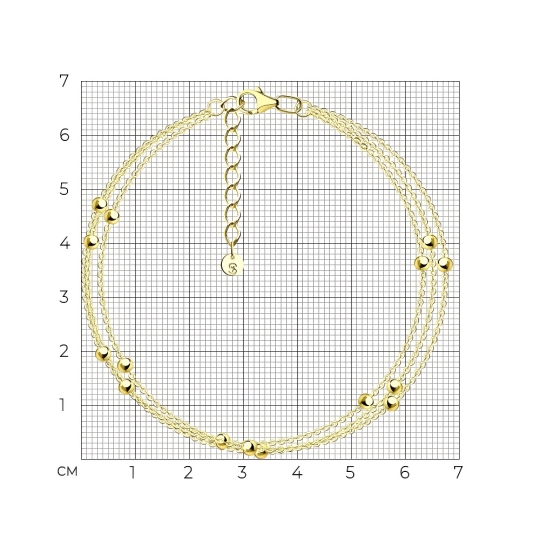 Браслет из серебра с фианитами