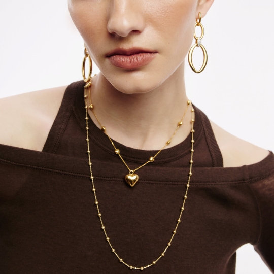 Колье из серебра с фианитами "Стрекоза"