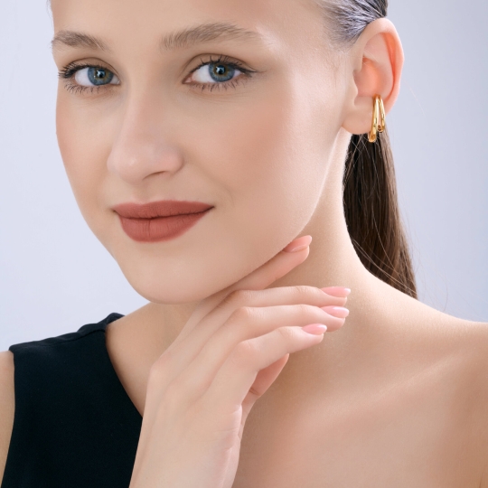 Серьги из серебра с алмазной гранью