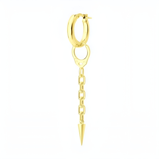 Серьги из серебра с позолотой и раухтопазами