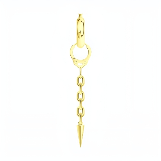 Серьги из серебра с позолотой и раухтопазами