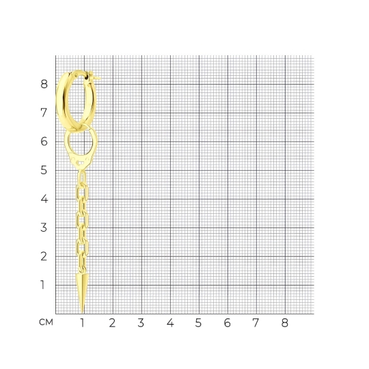 Серьги из серебра с позолотой и раухтопазами