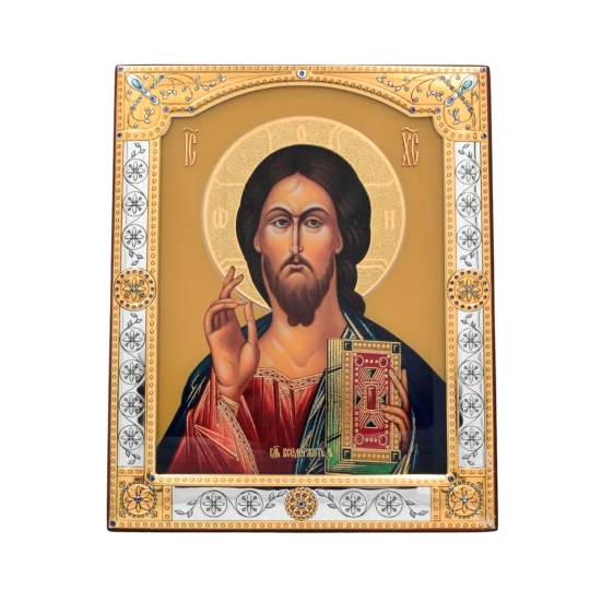 Икона-складень "Господь Вседержитель" с молитвой "Отче Наш"